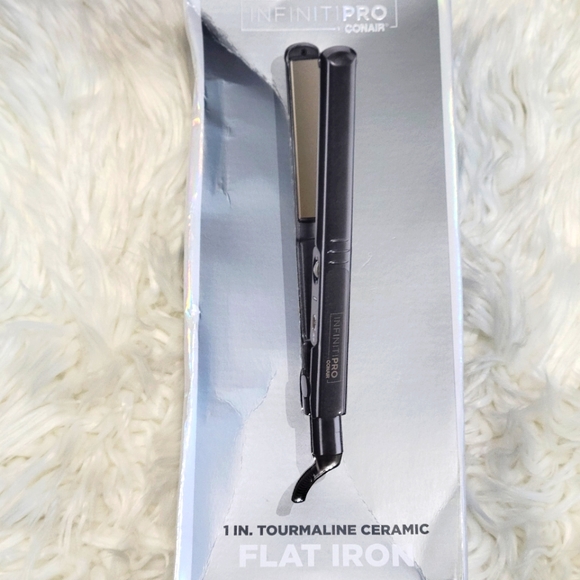 INFINITIPRO CONAIR Tourmaline Ceramic Flat Iron, 1-inch - Brand - Picture 1 of 4